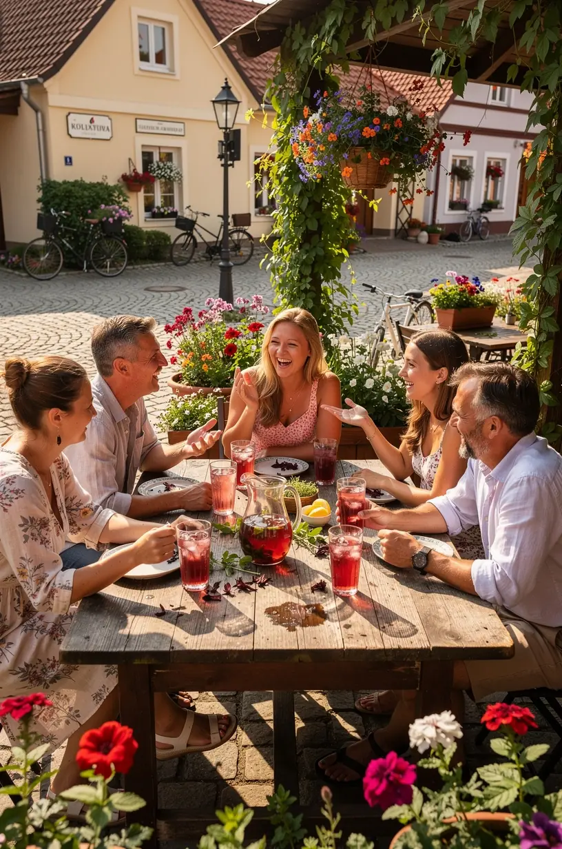 Įvairių džiovintų žolelių ir žiedų rinkinys ant balto lino fono, pabrėžiantis įvairiapusiškumą ir skonio įvairovę.